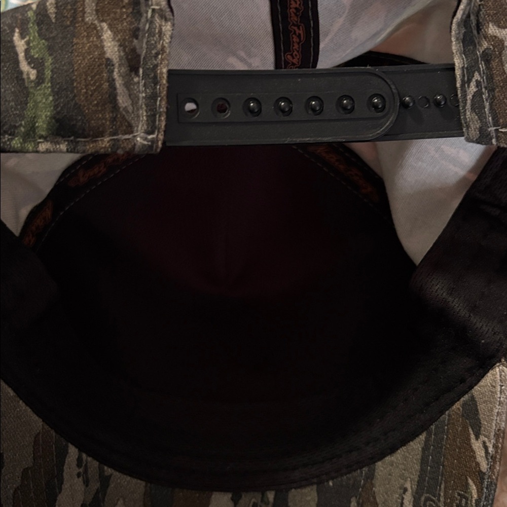 Nuthin Fancy Camouflage Hat with Orange Logo - Picture 2 of 3